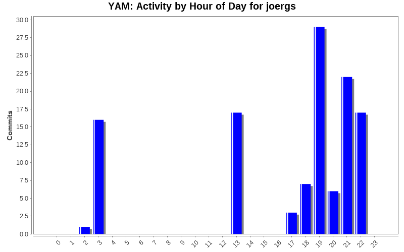 Activity by Hour of Day for joergs